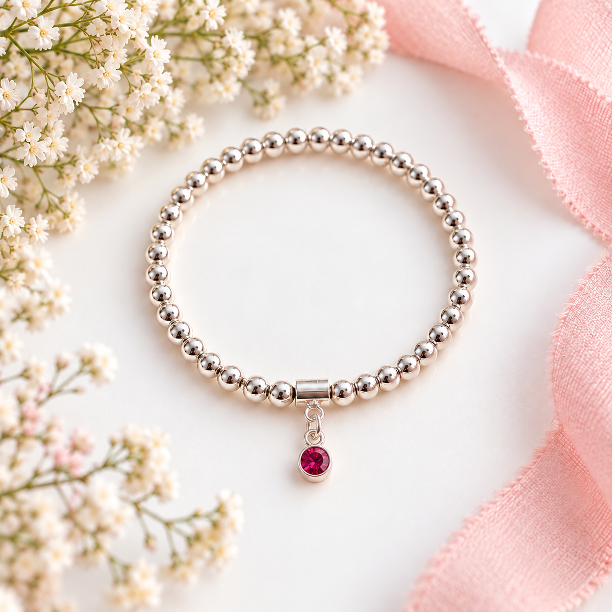 Sterling Silver Birthstone Bracelet
