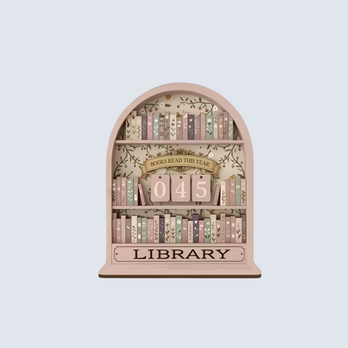 Book Lover Wooden Reader Tracker Ornament Decor Home - Perfect for reading nook