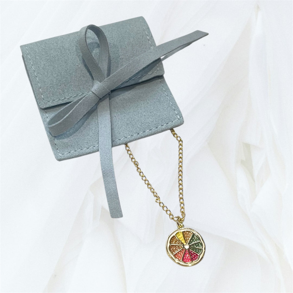 Gold Plated Fruit Charm Necklace