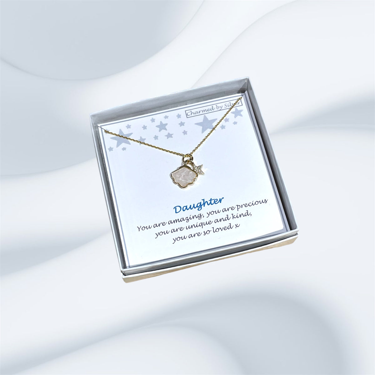 Gold Vermeil Cloud & CZ Star Necklace