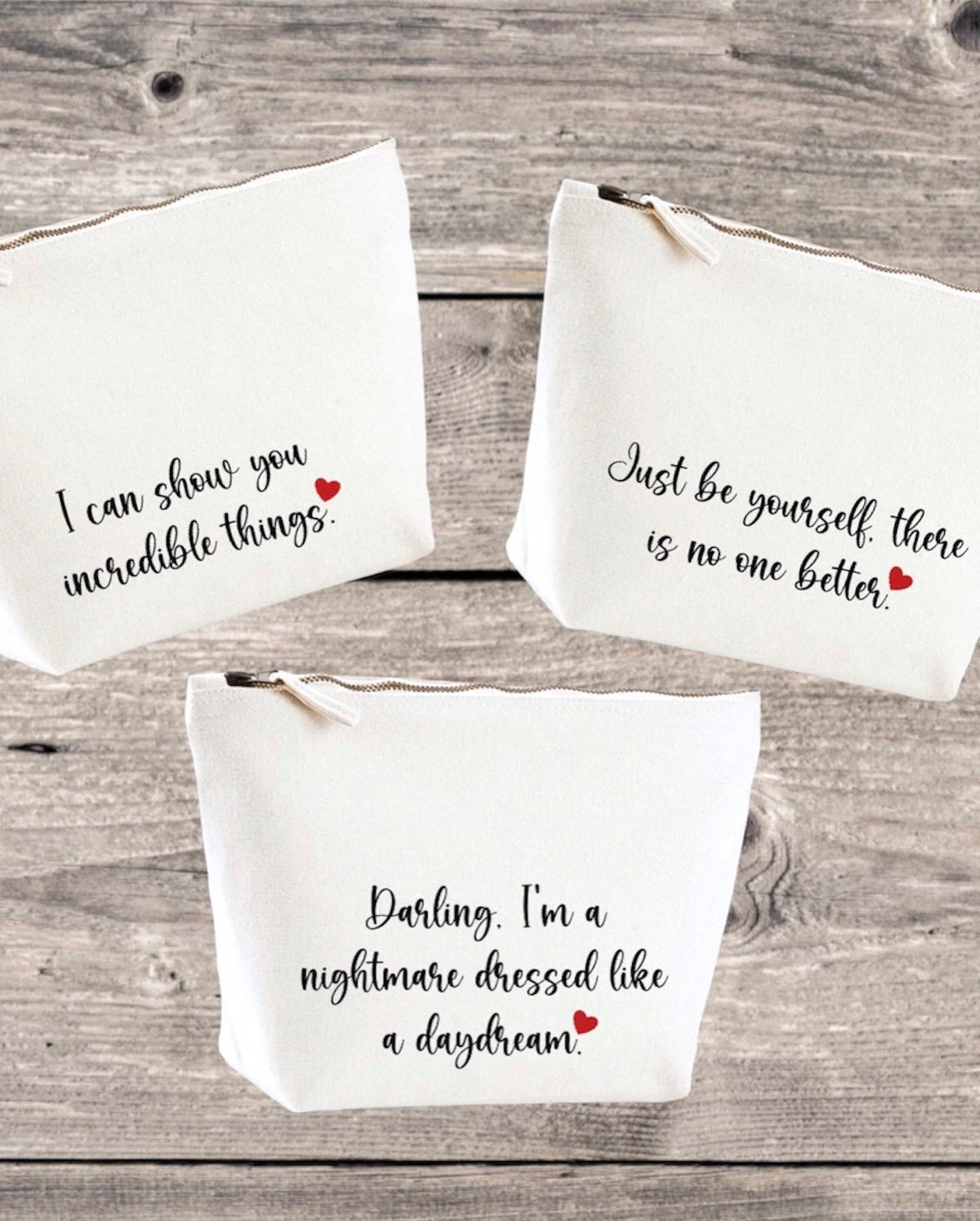 Quote Cotton Accessory Bag - Swiftie style