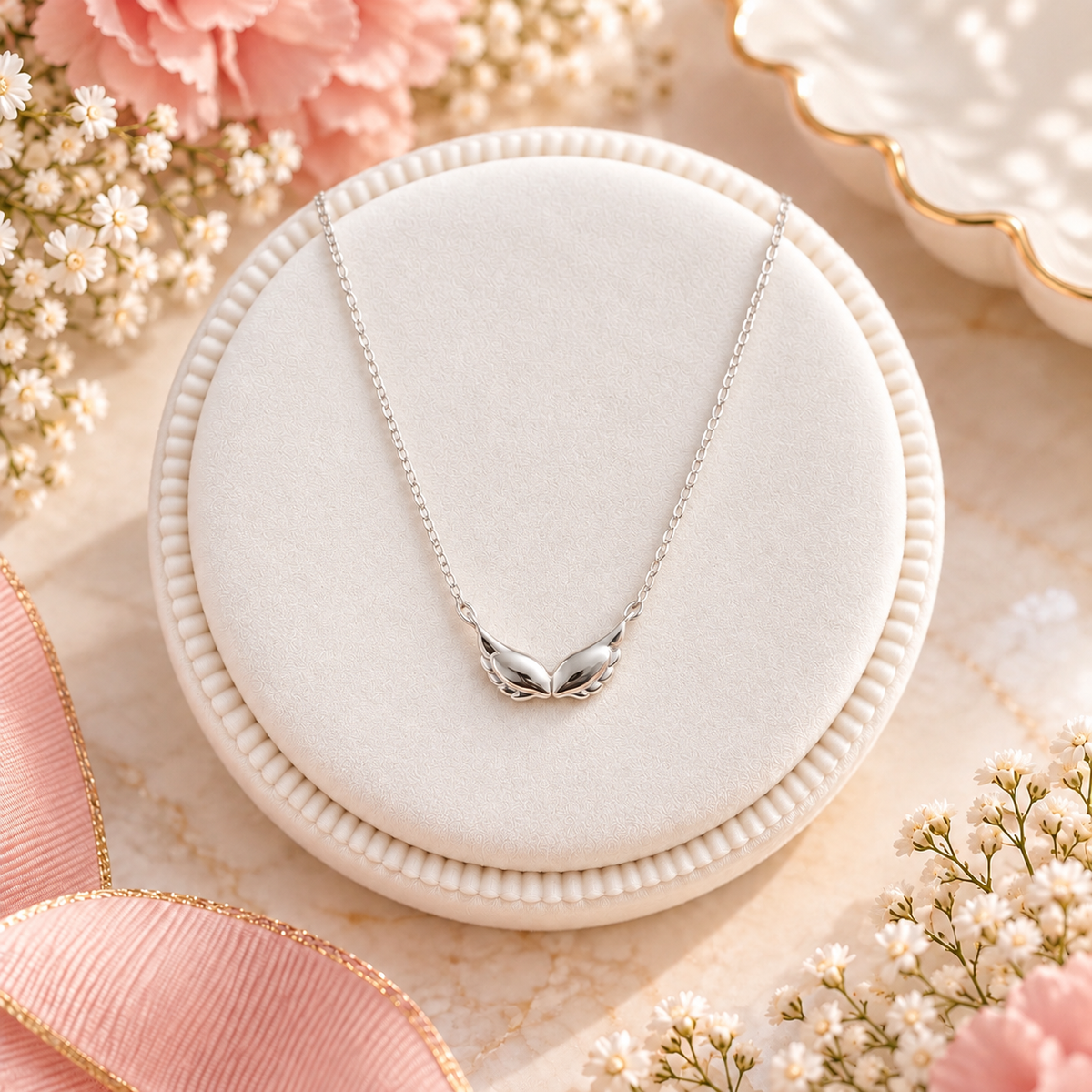 Sterling Silver Angel Wings Necklace