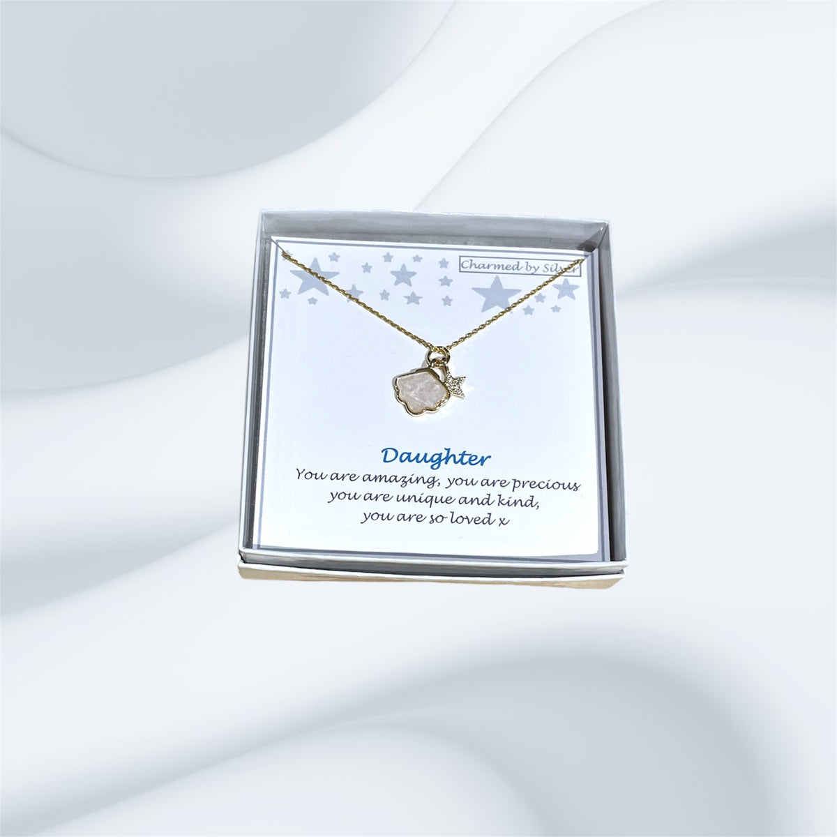 Gold Vermeil Cloud & CZ Star Necklace