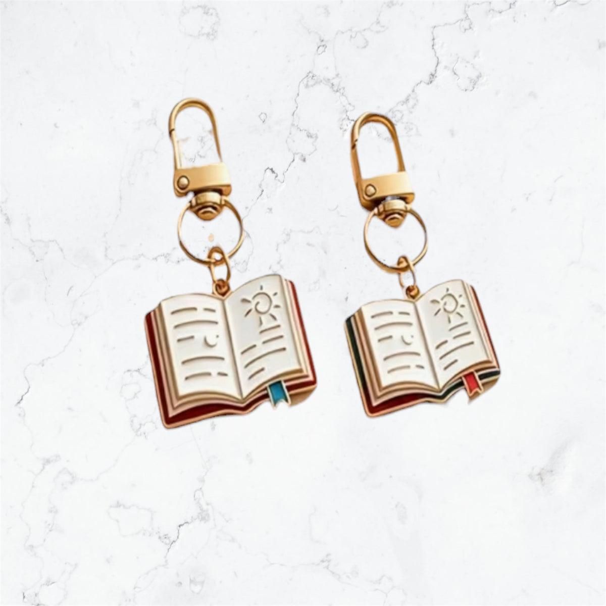Pink Blue Book Charm Clip for Bags