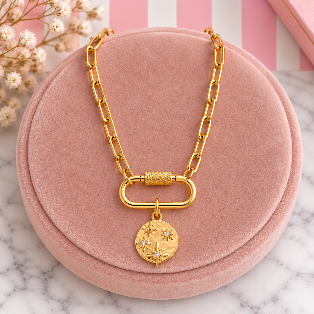 Carabiner Gold Charms - add to your carabiner necklace