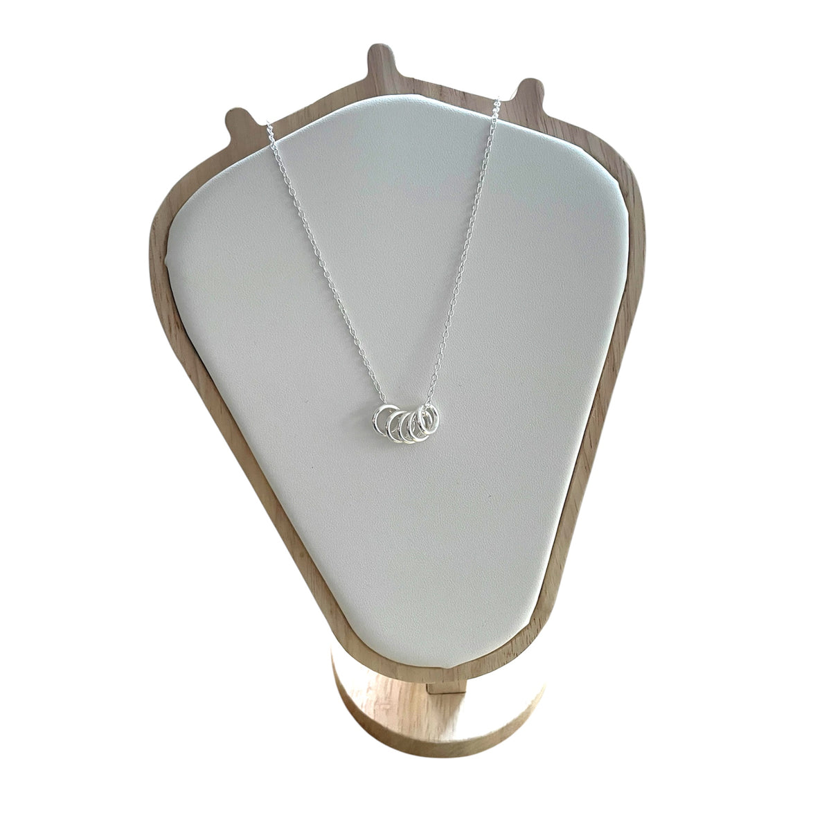 Sterling Silver Decade Ring Necklace - thirty, forty, fifty birthday