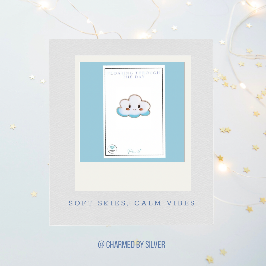 Cloud Enamel Pin Badge - Floating Through The Day