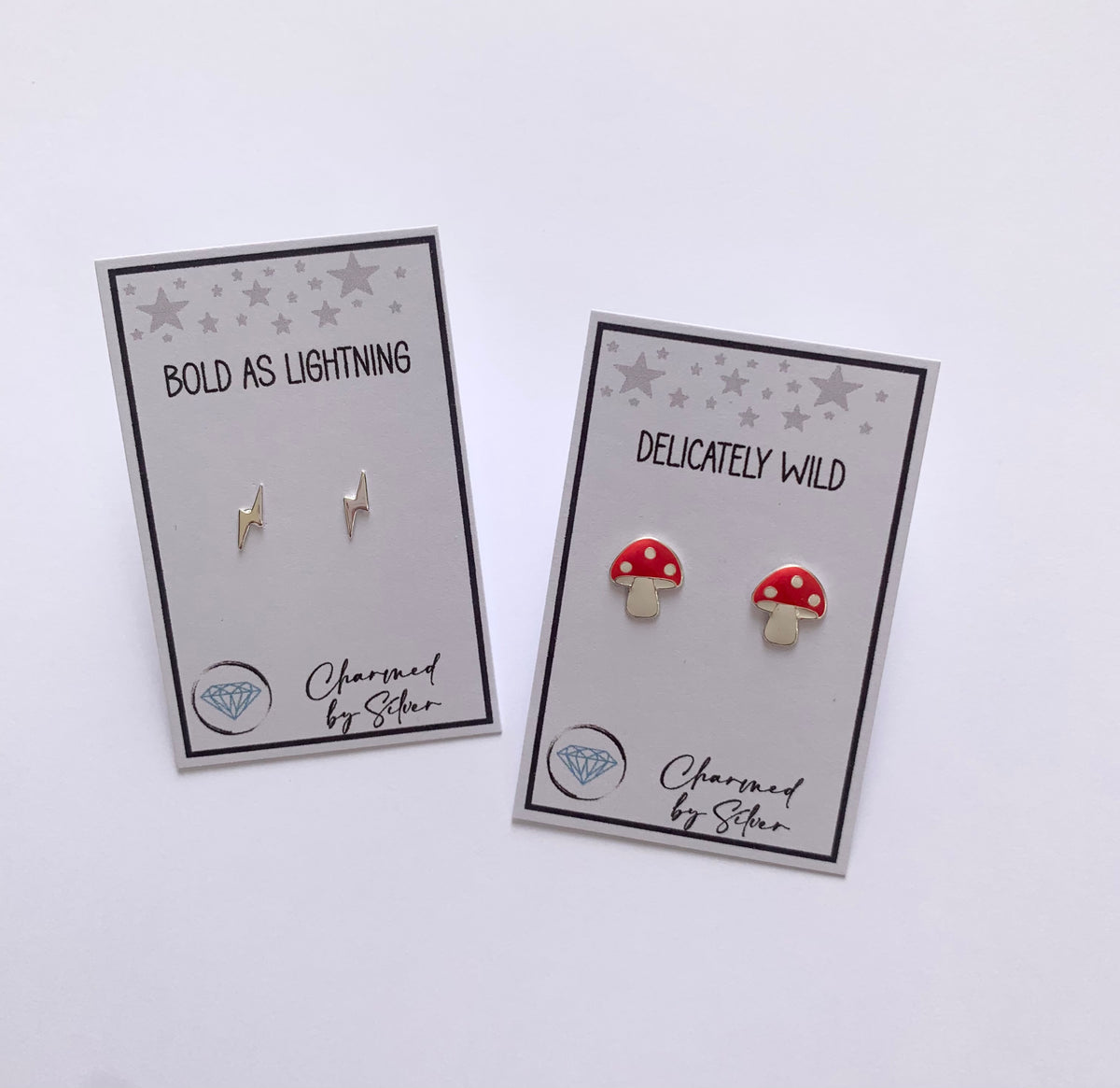Sterling Silver Lightning Bolt Earrings
