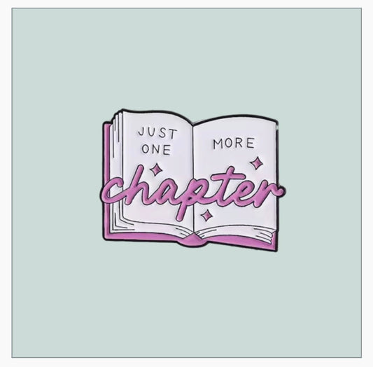 Cute Reading Enamel Pin - Just another chapter
