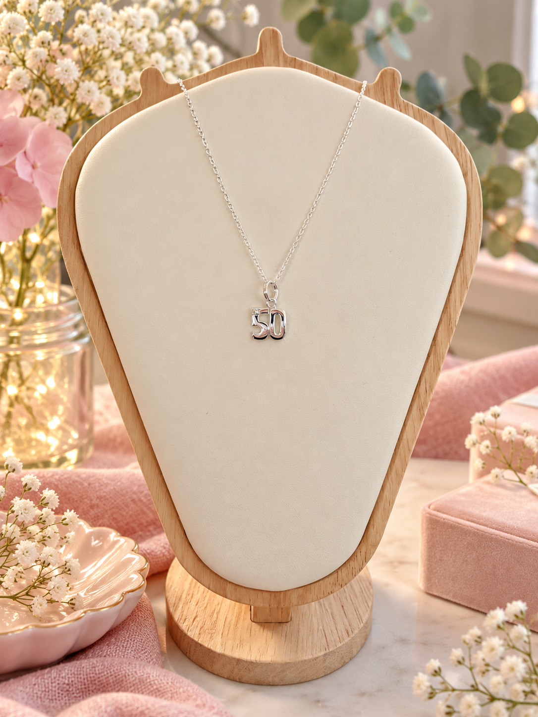 Sterling Silver Special Birthday Necklace - 18, 21, 30, 40, 50