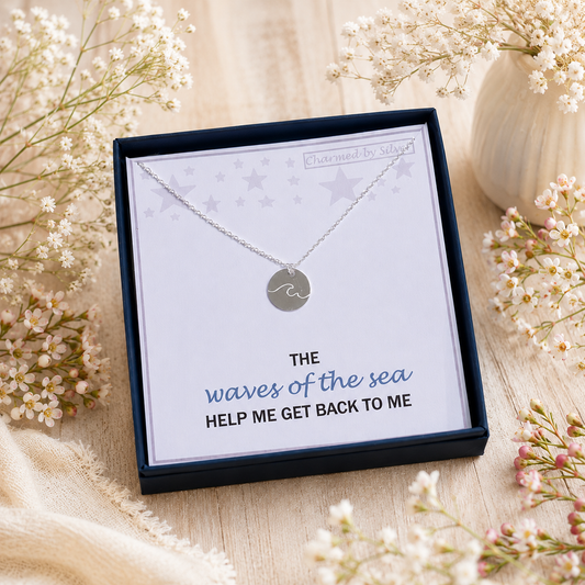 Sterling Silver Wave Necklace
