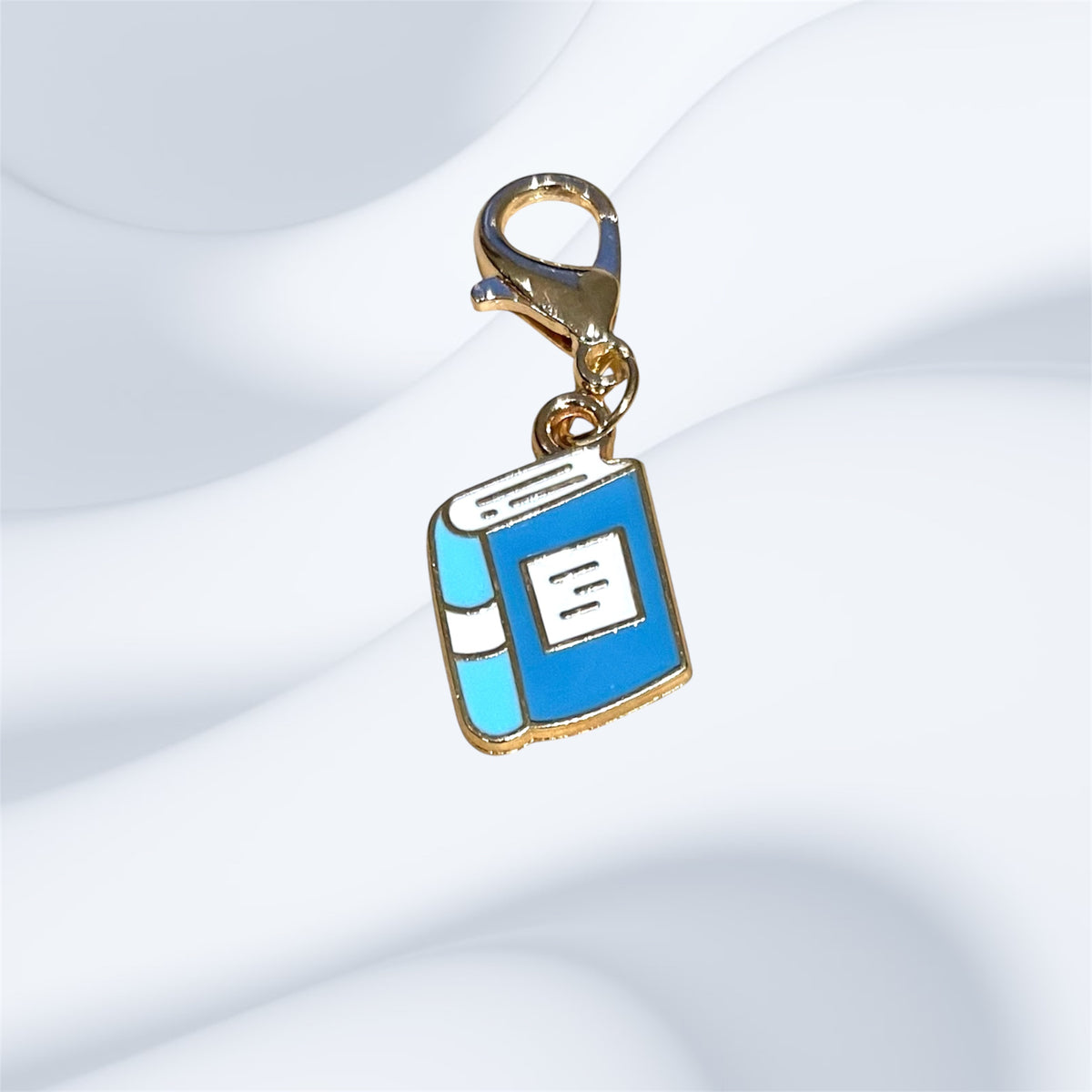 Sky Blue Book Charm Clip for Bags