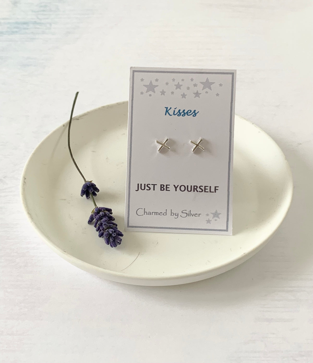 Sterling Silver Kiss Earrings