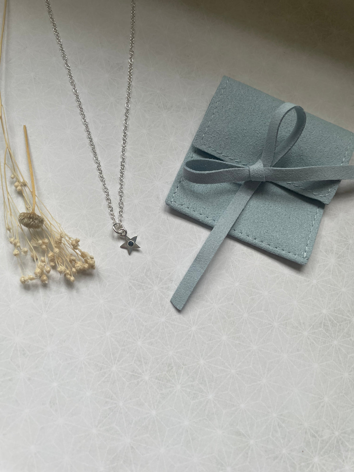 Sterling Silver Star Cubic Zirconia Pendant Necklace