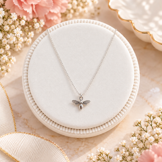 Sterling Silver Bee Necklace