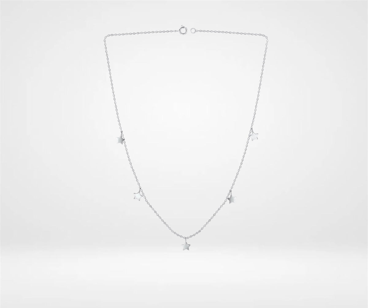 Sterling Silver Stars Necklace