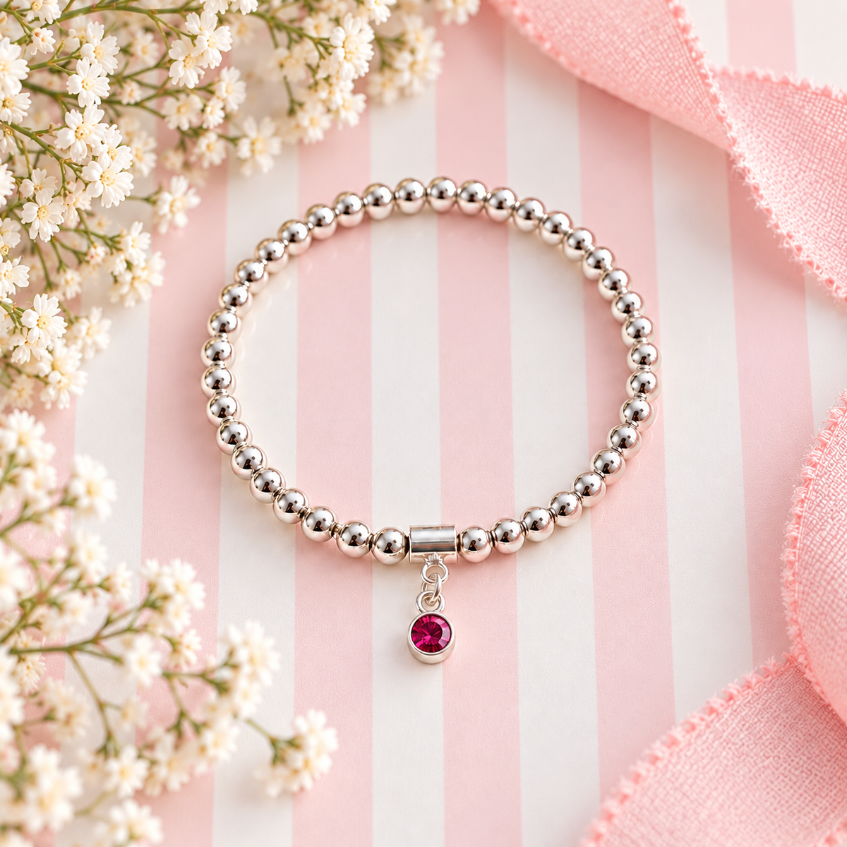Sterling Silver Birthstone Bracelet