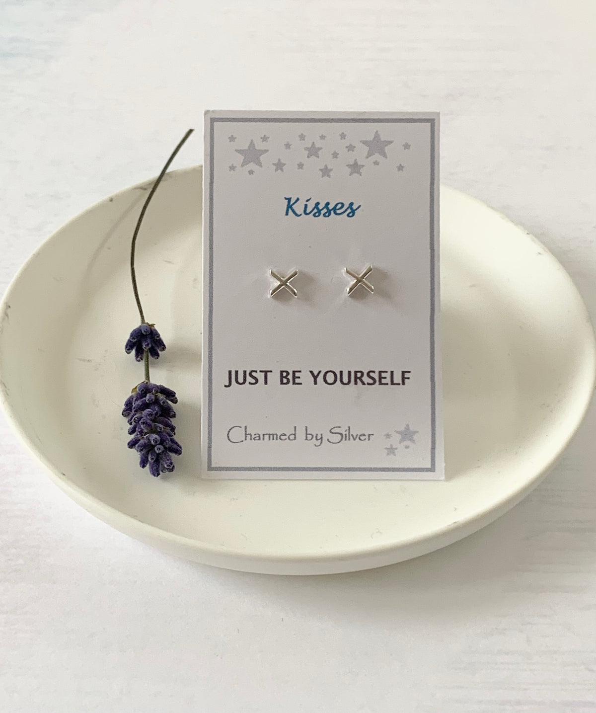 Sterling Silver Kiss Earrings