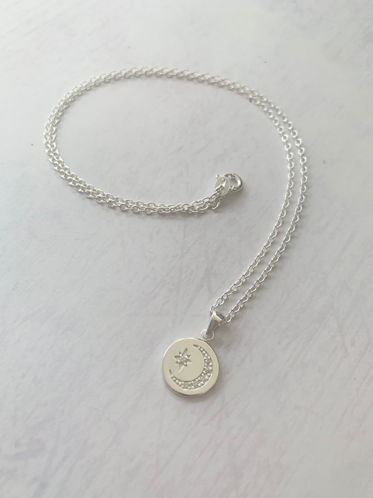 Sterling Silver Star Cubic Zirconia Necklace