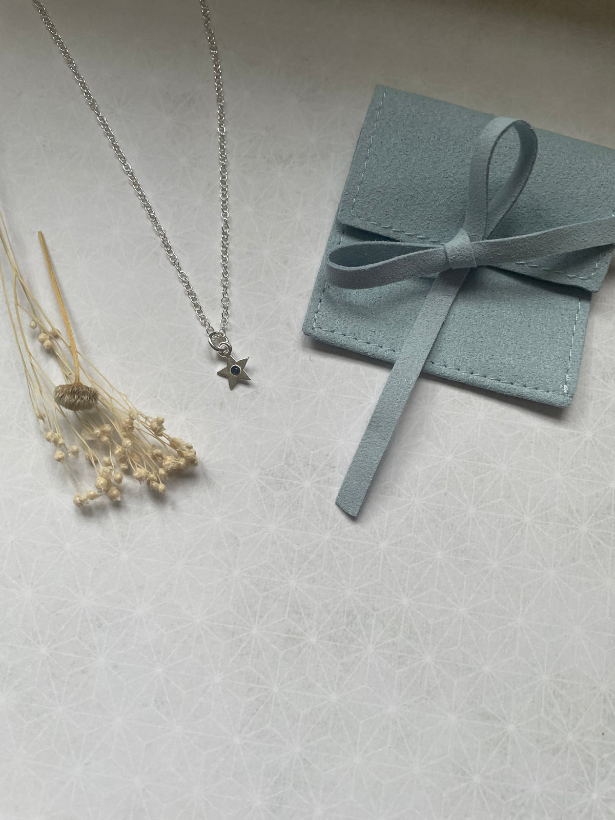 Sterling Silver Star Sapphire Pendant Necklace