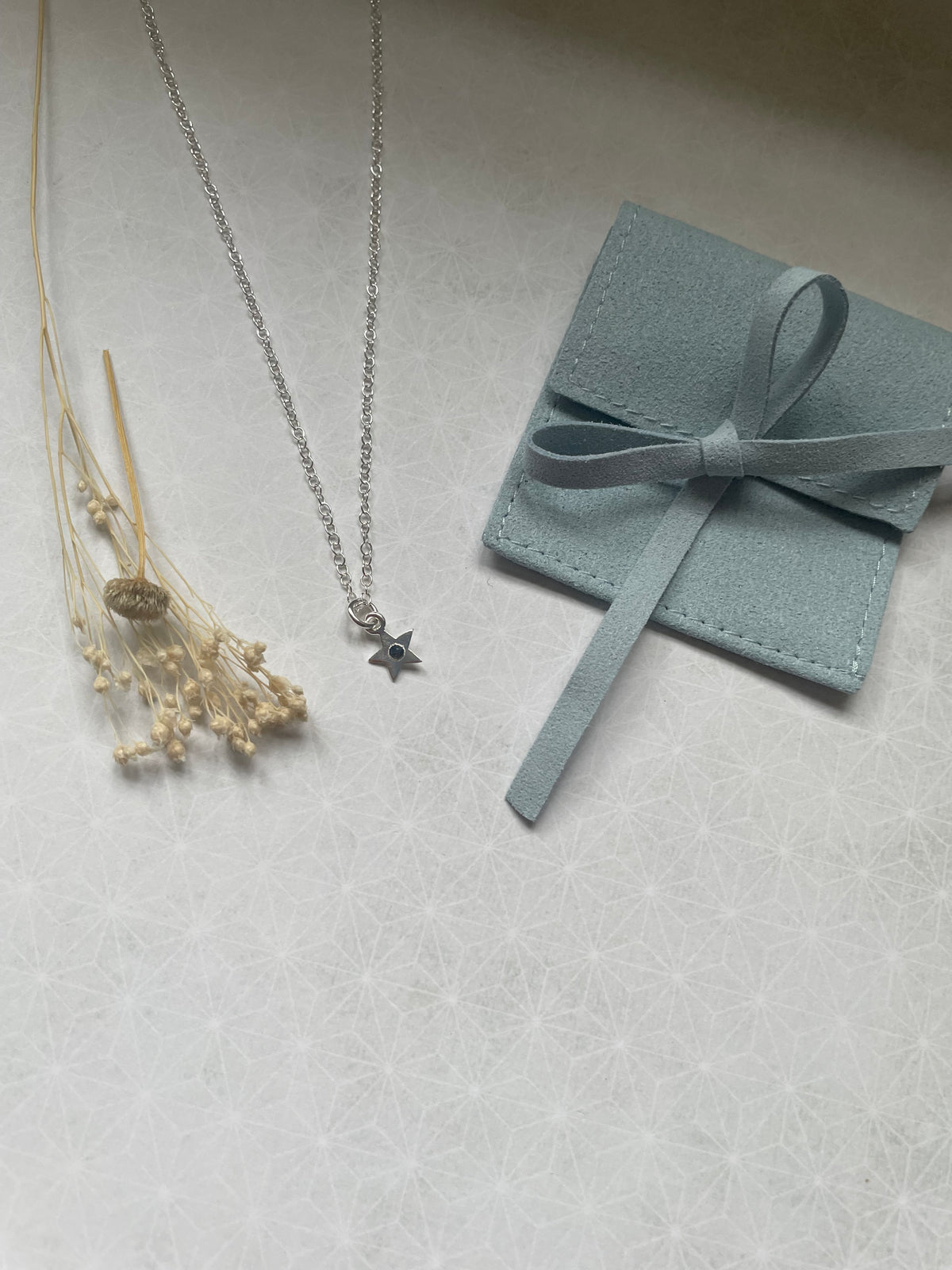 Sterling Silver Star Cubic Zirconia Pendant Necklace