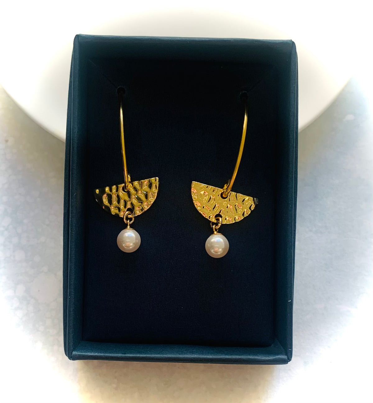 Gold Vermeil Pearl Earrings