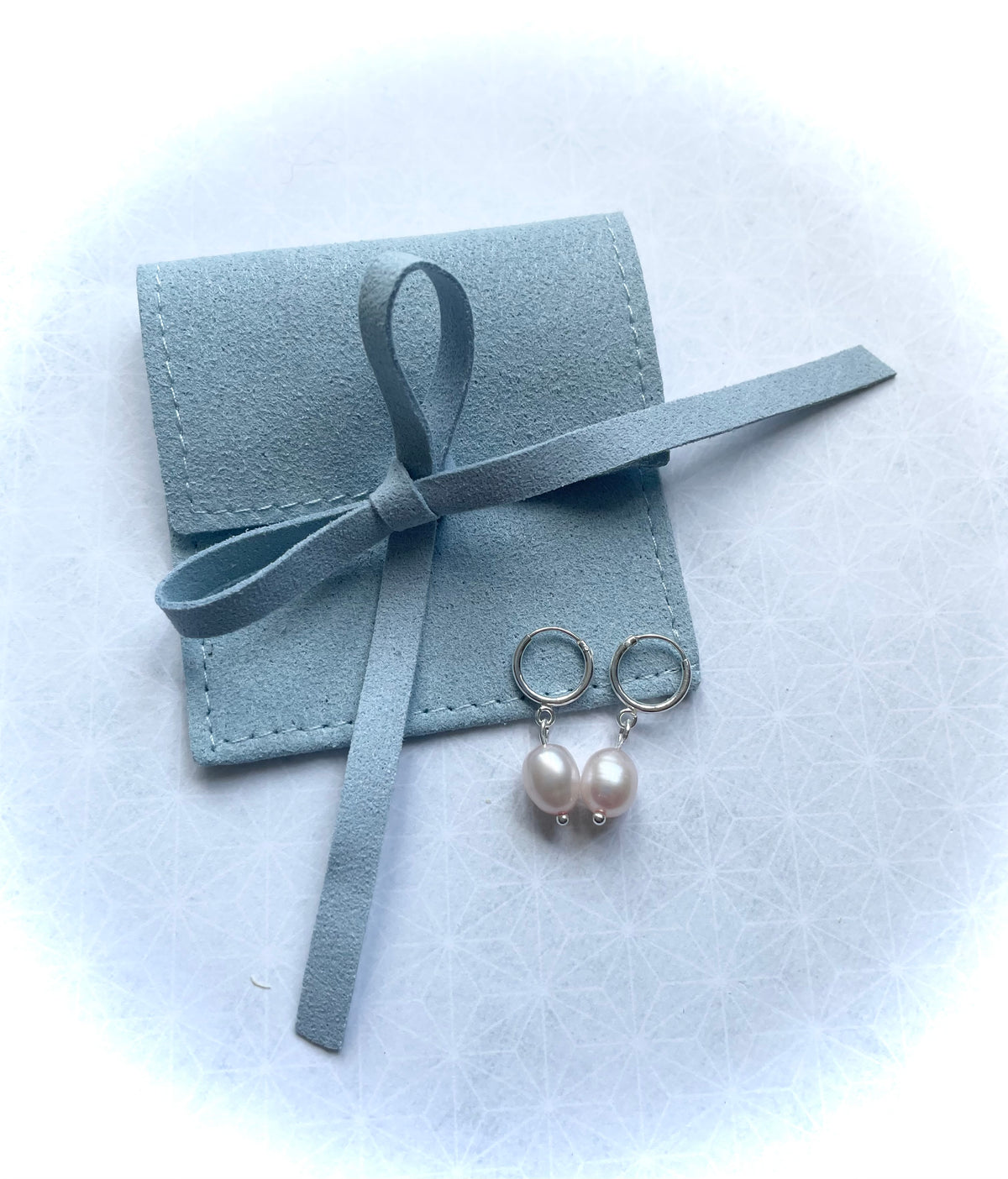 Sterling Silver Powder Pink Freshwater Pearl 10mm Hoops