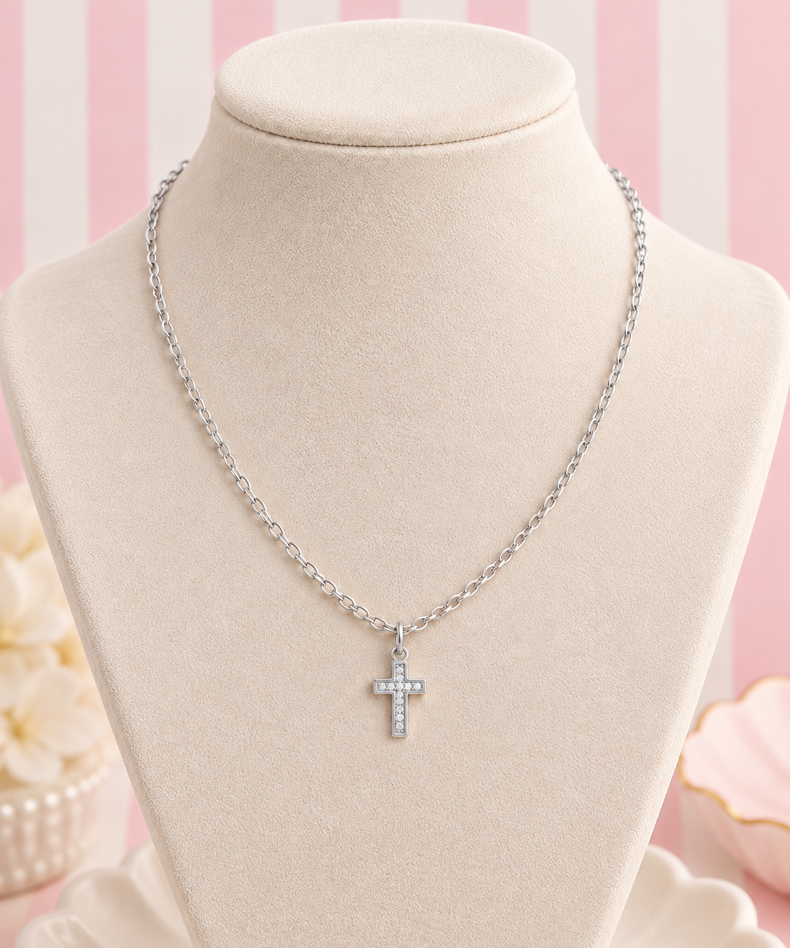 ✨ Crystal Cross Pendant Necklace ✨