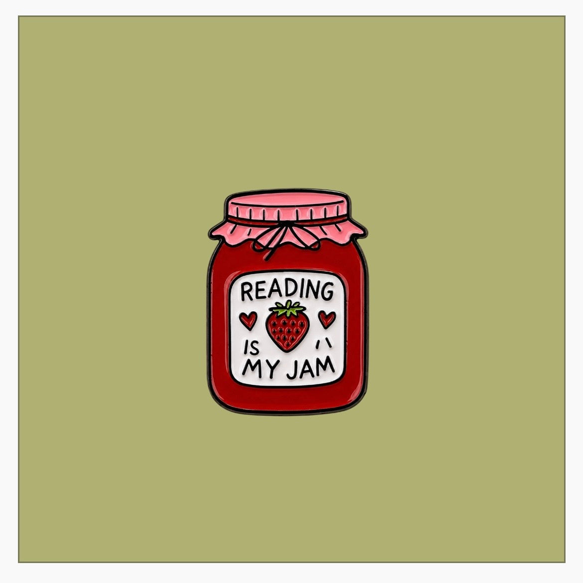 Cute Reading Enamel Pin - Reading is my jam