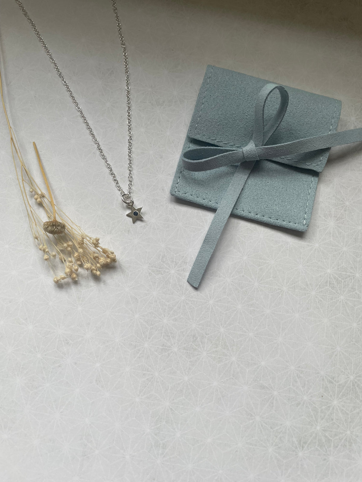 Sterling Silver Star Sapphire Pendant Necklace