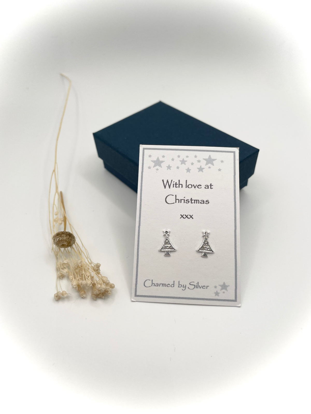 Sterling Silver Christmas Tree Earrings