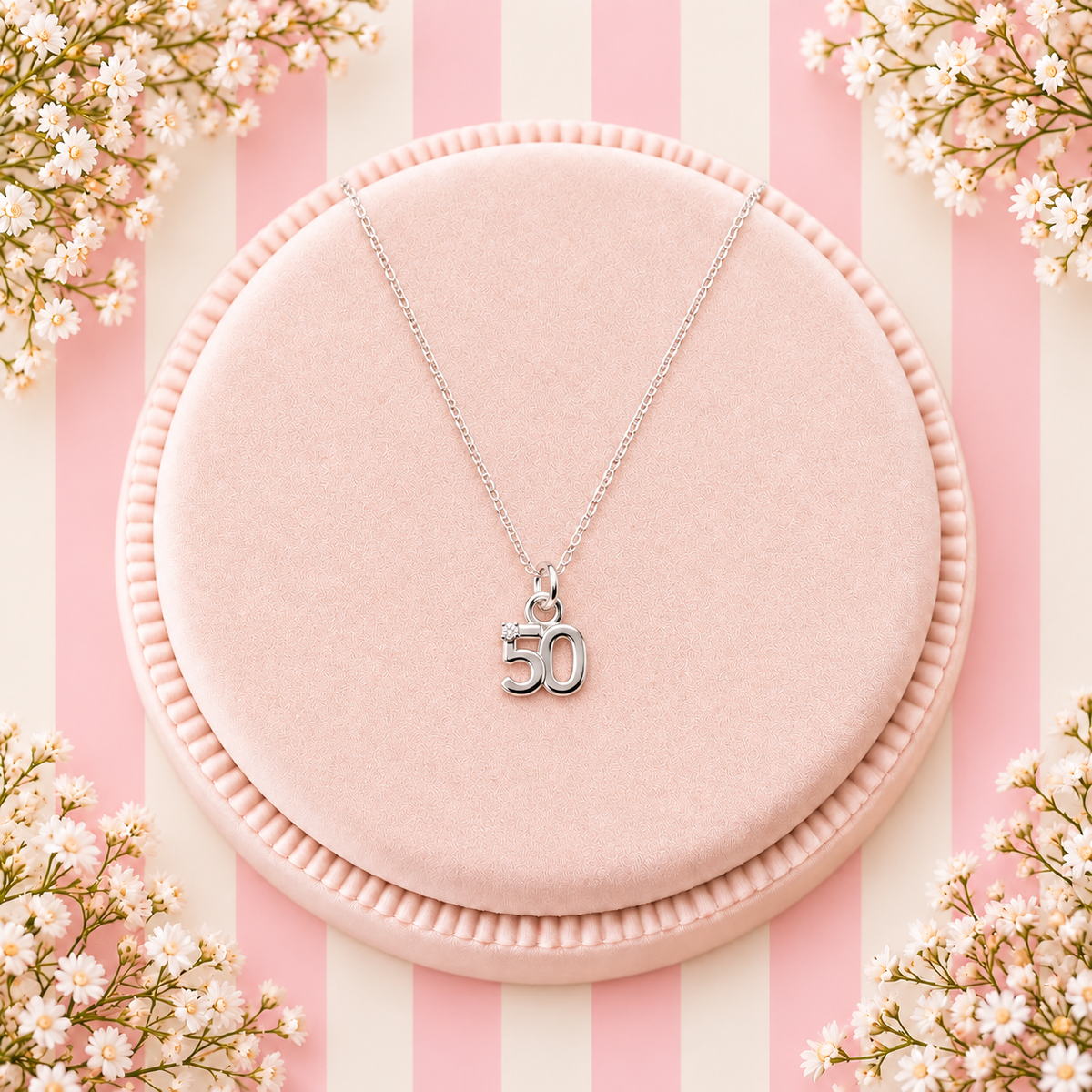 Sterling Silver Special Birthday Necklace - 18, 21, 30, 40, 50