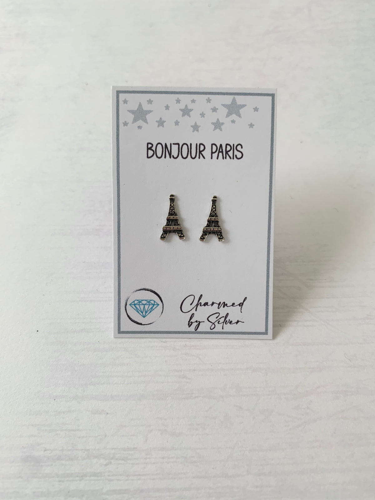 Sterling Silver Eiffel Tower  Earrings