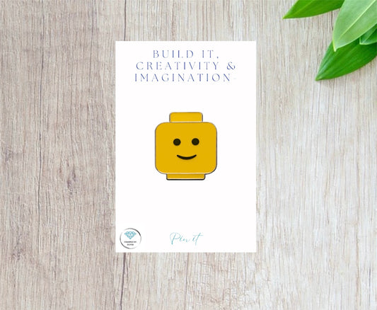 Yellow Brick - Build It, Creativity & Imagination Enamel Pin