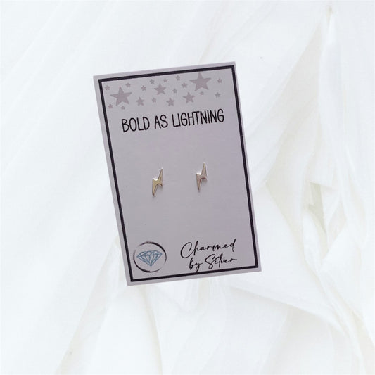 Sterling Silver Lightning Bolt Earrings