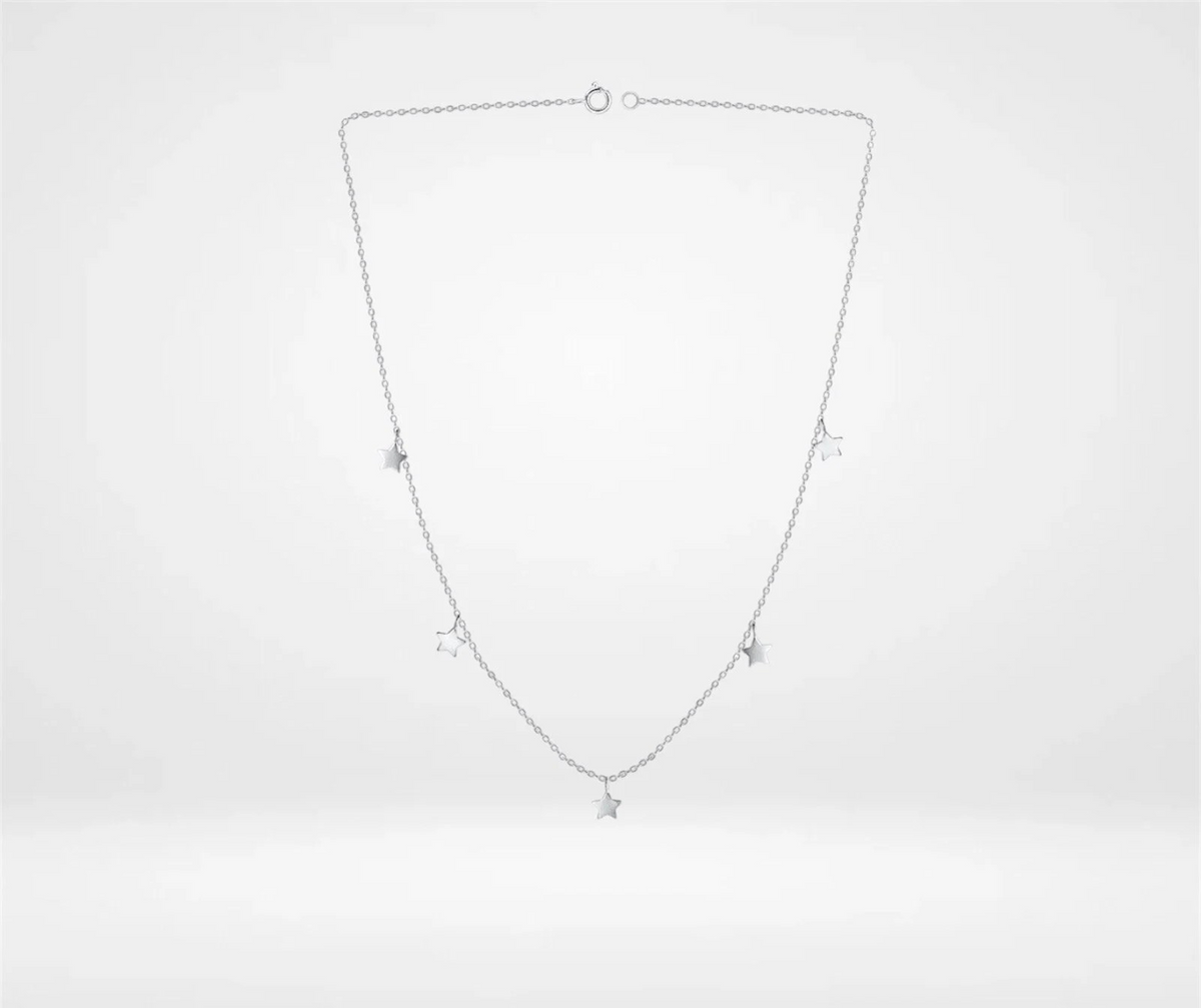 Sterling Silver Stars Necklace