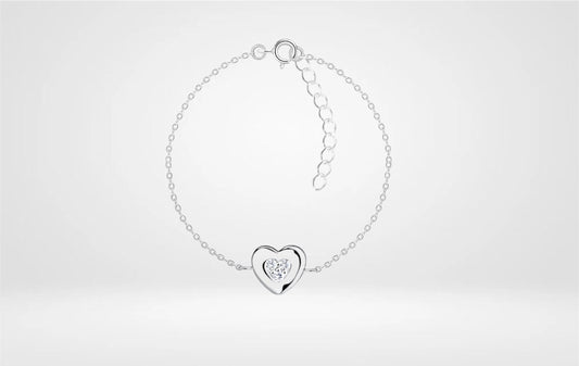 Sterling Silver Heart Bracelet