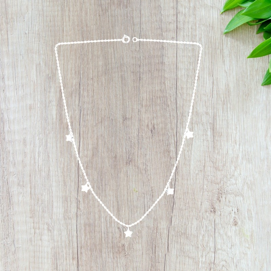 Sterling Silver Stars Necklace