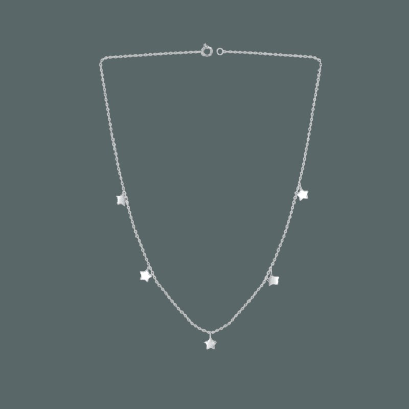 Sterling Silver Stars Necklace