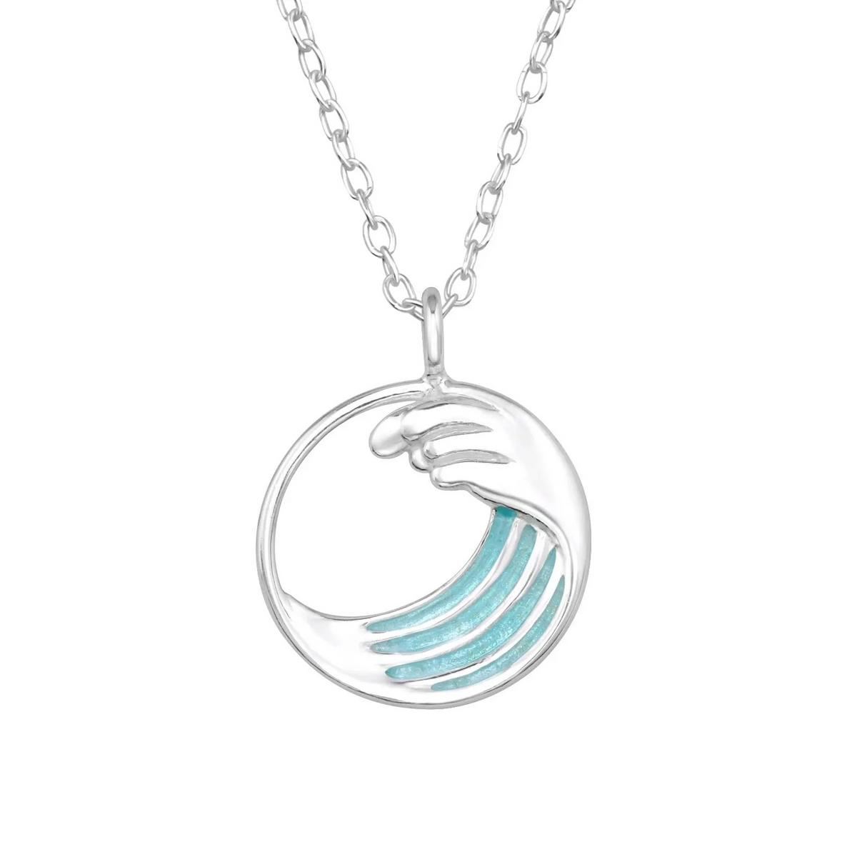 Sterling Silver Wave Necklace